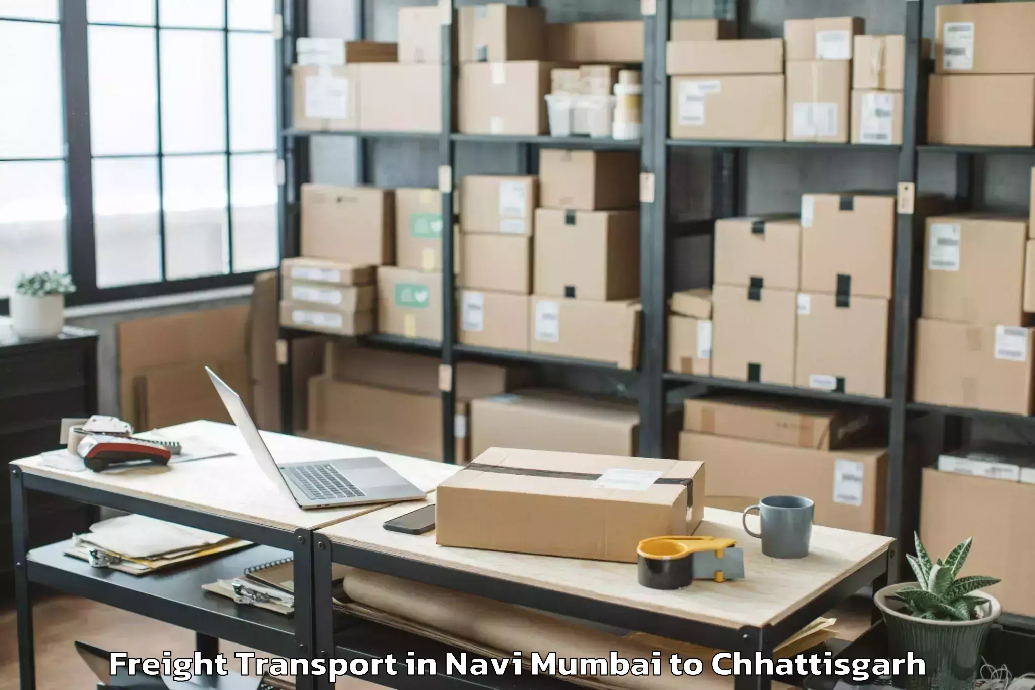 Trusted Navi Mumbai to Ambikapur Freight Transport